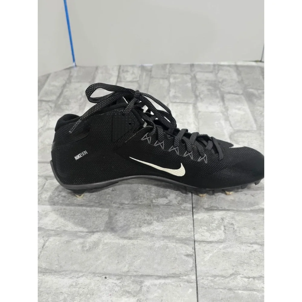 Nike Black ‎ Alpha Pro 2 II Mid 3/4 D Football Cleats 719932-010 Men's Size 13